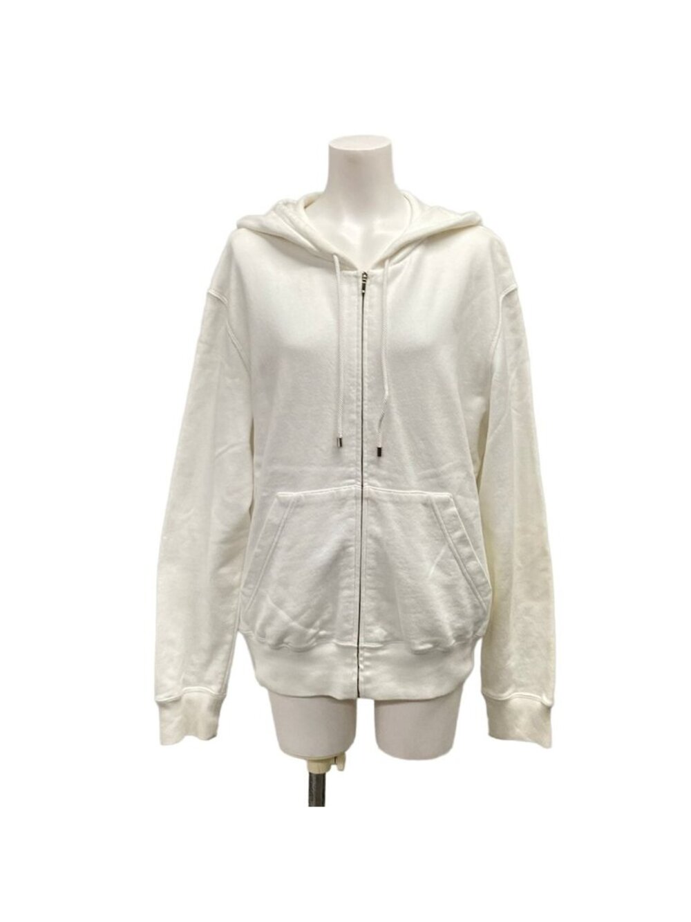 Chanel Hoodie White Black Cotton M